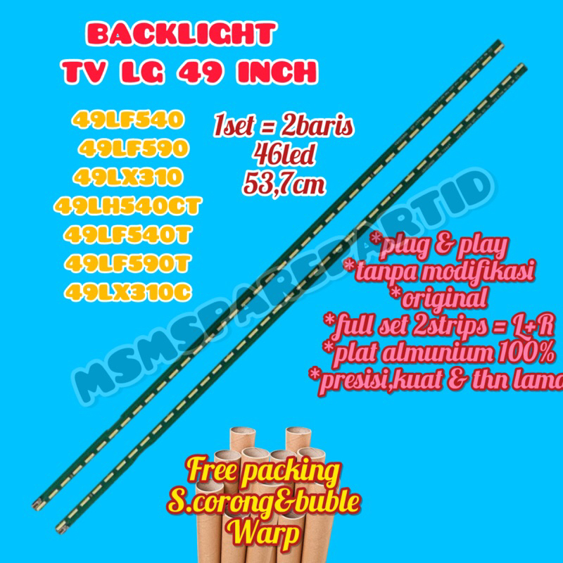 LG 49 นิ้วทีวี BACKLIGHT 49LF540 49LF590 49LX310 49LH540 CST 49LF540T 49LF590T 49LX310C BL LED STRIP