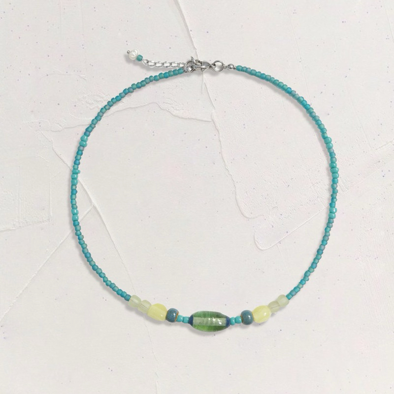 พร้อมสร้อยคอ Asa Clairo - ลูกปัดแก้ว