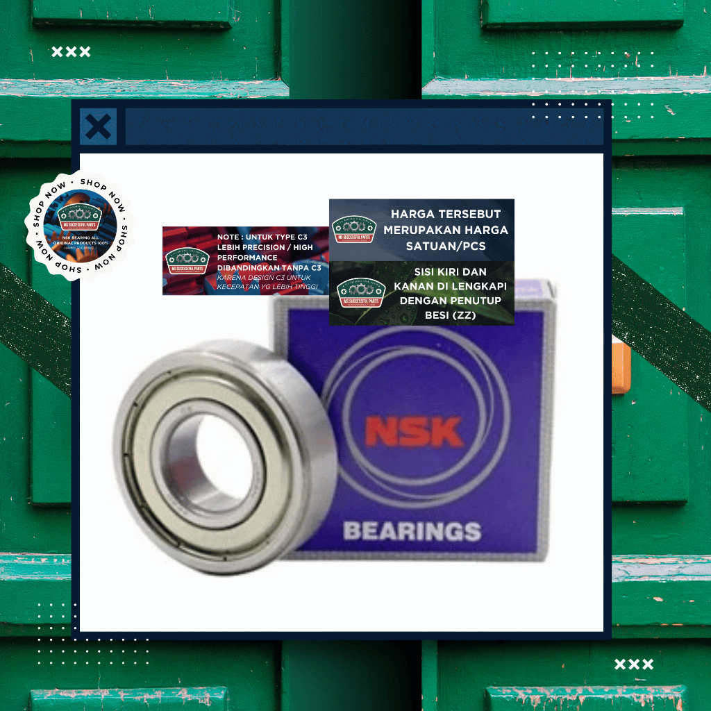 BALL BEARING 6001 ZZ C3 & 6001 ZZ NSK ORIGINAL 6001ZZC3