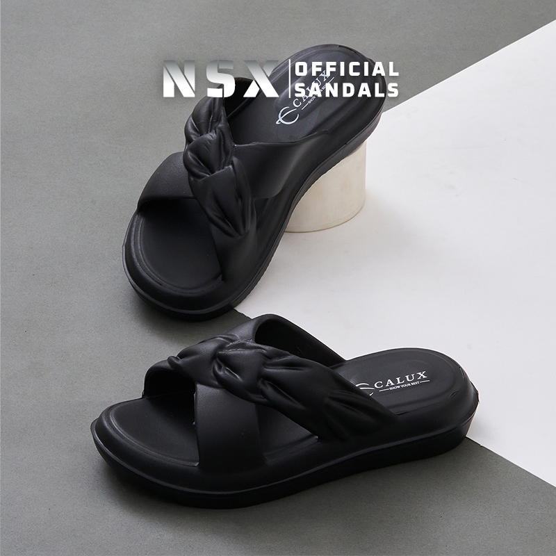 ใหม่ล่าสุด NSX 2025 รองเท้าแตะผู้หญิงดอกไม้ที่สวยงามหนาแฟชั่นสบาย Breathable ผู้หญิงขนาด 36-40