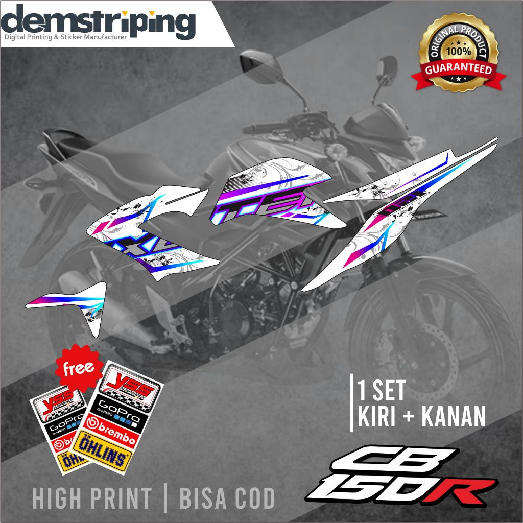 แถบ CB150R เก่า - สติ๊กเกอร์ CB150R สีรุ้งล่าสุด
