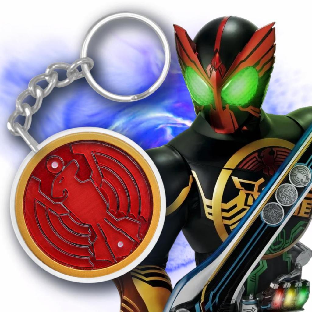 Gantungan พวงกุญแจเหรียญ Kamen Rider OOO | อะคริลิคพวงกุญแจ Pin อะคริลิค ID Core Kamen Rider รูป Cus