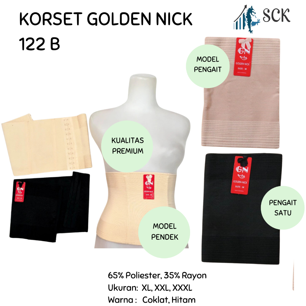 GOLDEN NICK 122 B SHORT CORSET HOOK / SLIMMING ผู้หญิงป้องกัน BIRTH / STAGEN GOLDEN NICK 122B HOOK -