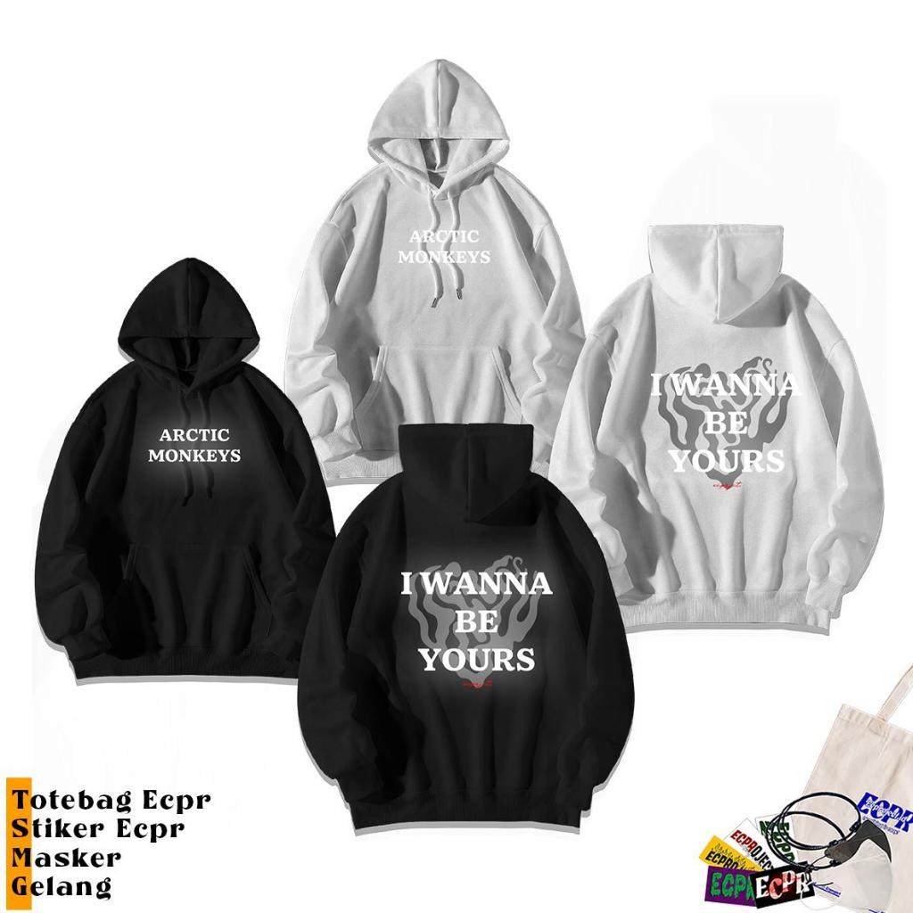 [REFLECTIVE HOODIE] I WANNA BE YOURS HOODIE - COTTON FLEECE HOODIE
