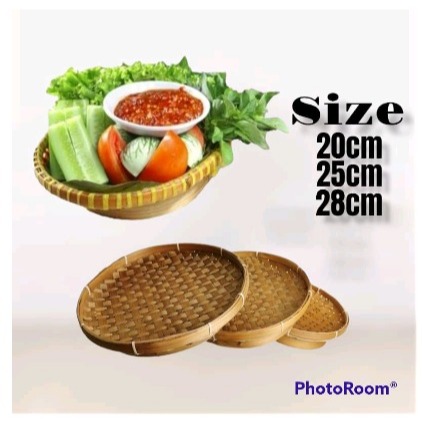 LALAP PLACE BAMBOO PLATE BAMBOO WOVEN 28 ซม