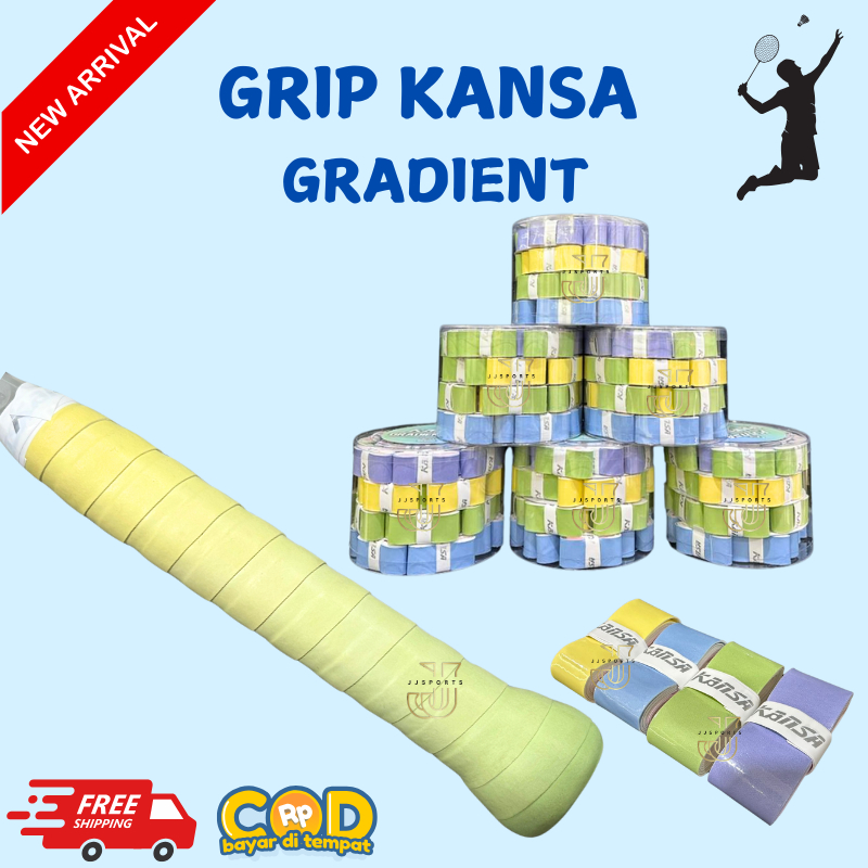 ORIGINAL KS300 RUBBER KASA GRIP BADMINTON CKET GRIP GRADIENT RAINBOW COLOR ANTI-SLIP