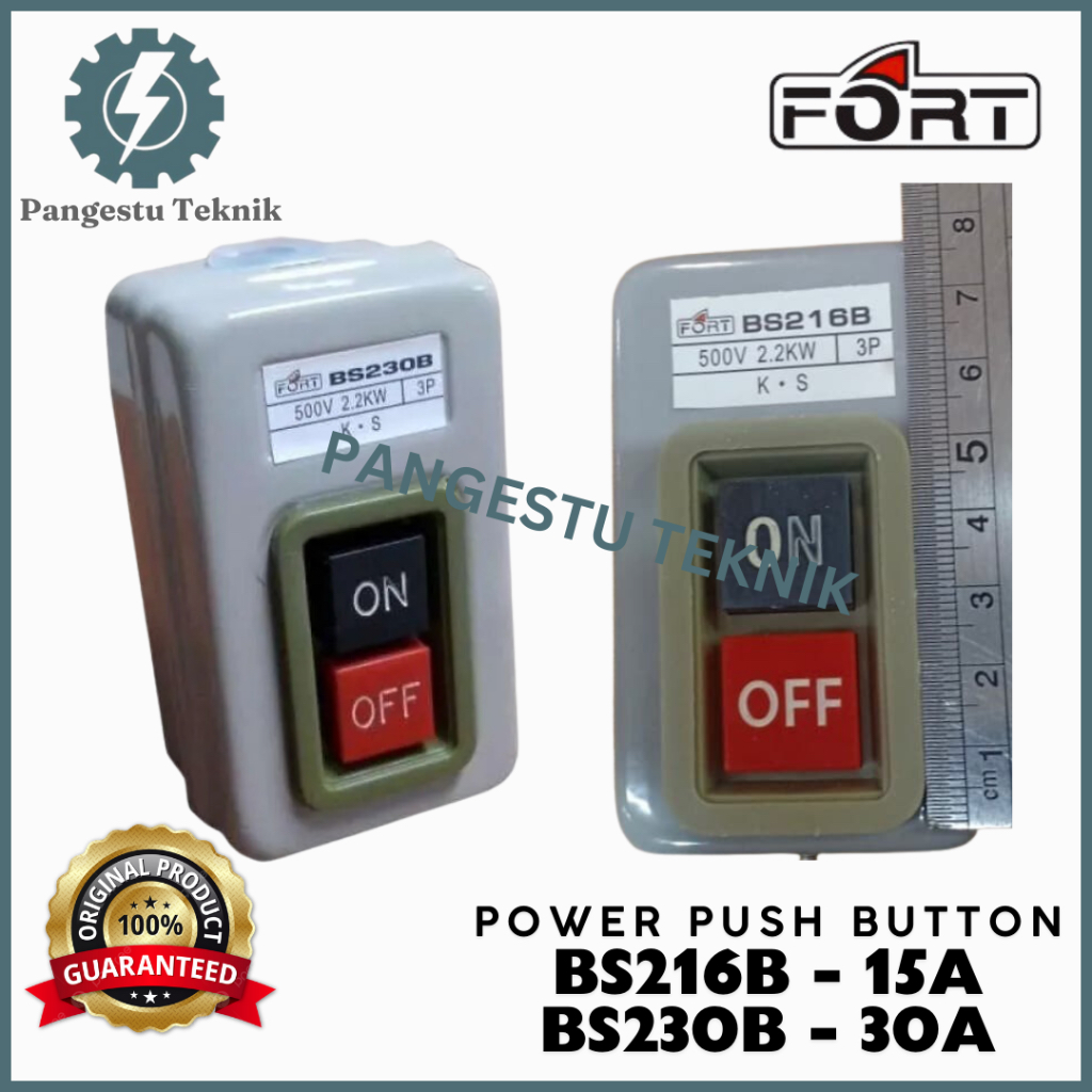FORT ปุ่มกดไฟ BS216B BS230B รุ่น ON - OFF / 15 A หรือ 30A