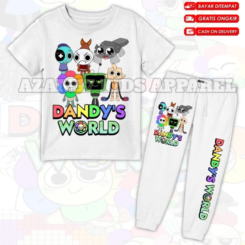 Dandys World Free Name Jogger Pants เสื้อยืดเด็ก / ชุดเสื้อยืดจ็อกเกอร์เด็กยอดนิยมของ Dandy ล่าสุด