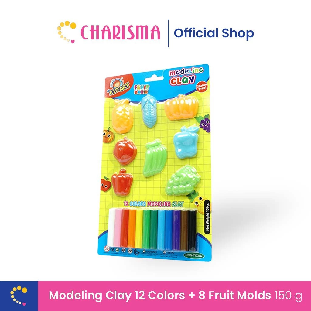 Charisma Kidart Modeling Clay 12 สีแม่พิมพ์ผลไม้ - 91405