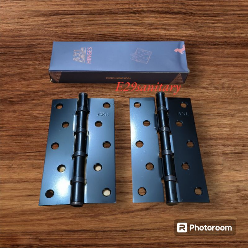 5" BLACK AXL บานพับประตูหนา สีดํา AXL 5 นิ้ว