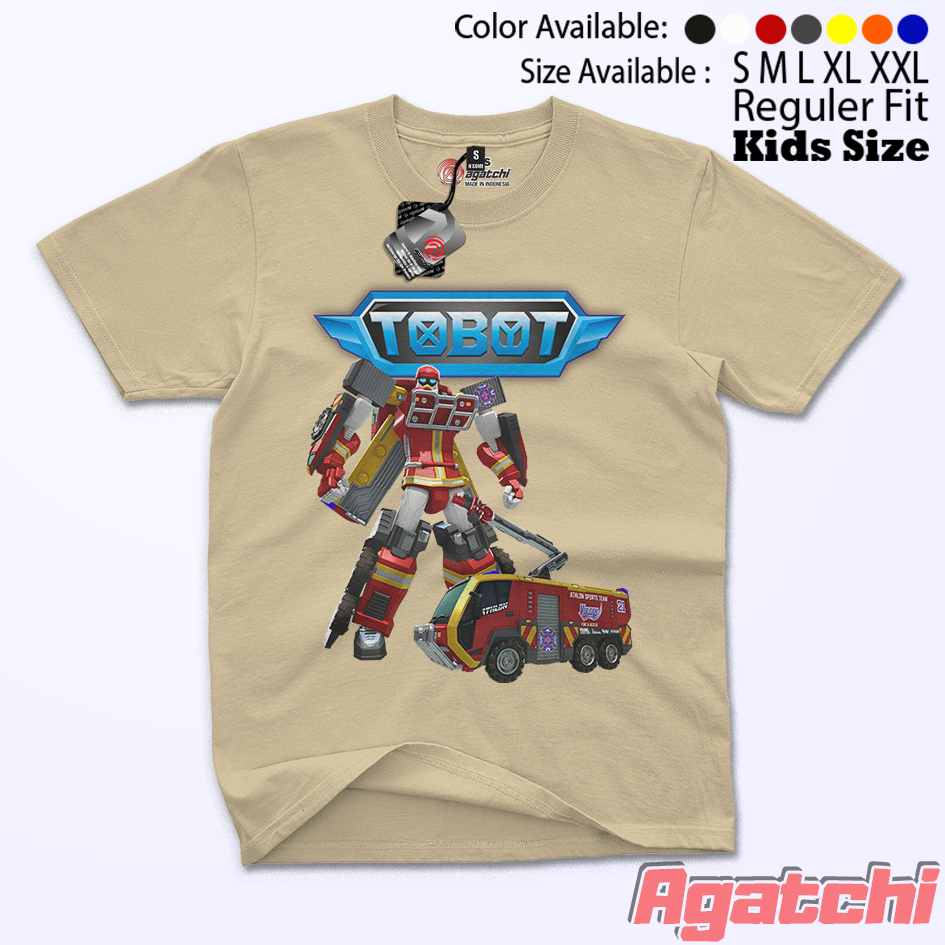 เสื้อยืดเด็กชาย Agatchi พร้อม Tobot Athlon Valkan Motif - Tobot V2