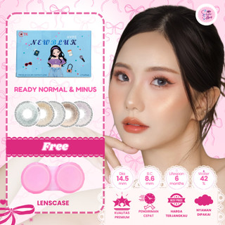 SOFTLENS NEWBLUK HYPE by CTK - Normal & Minus s/d -6.00 - Softlens Coklat Diameter Natural