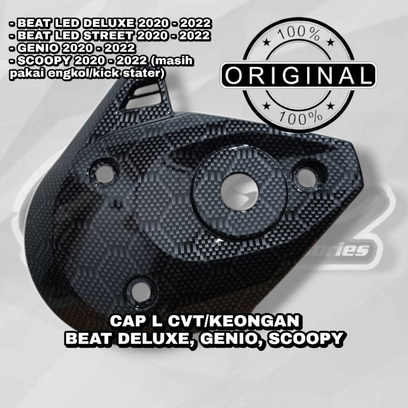 Cvt ฝาครอบหมวก L keongan beat led deluxe steeet K1A genio K0J Scoopy K2F ข้อเหวี่ยงคาร์บอน wtp หกเหลี่ยม 2020 2021 2023