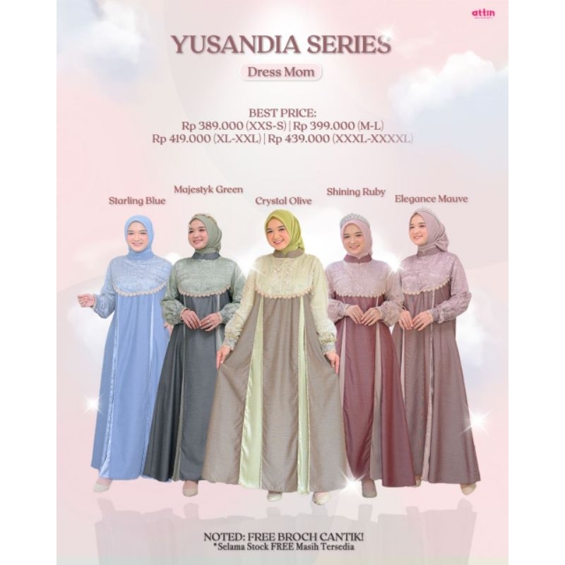 Gamis Yusandia Queen Dress Mom By Attin Hijab