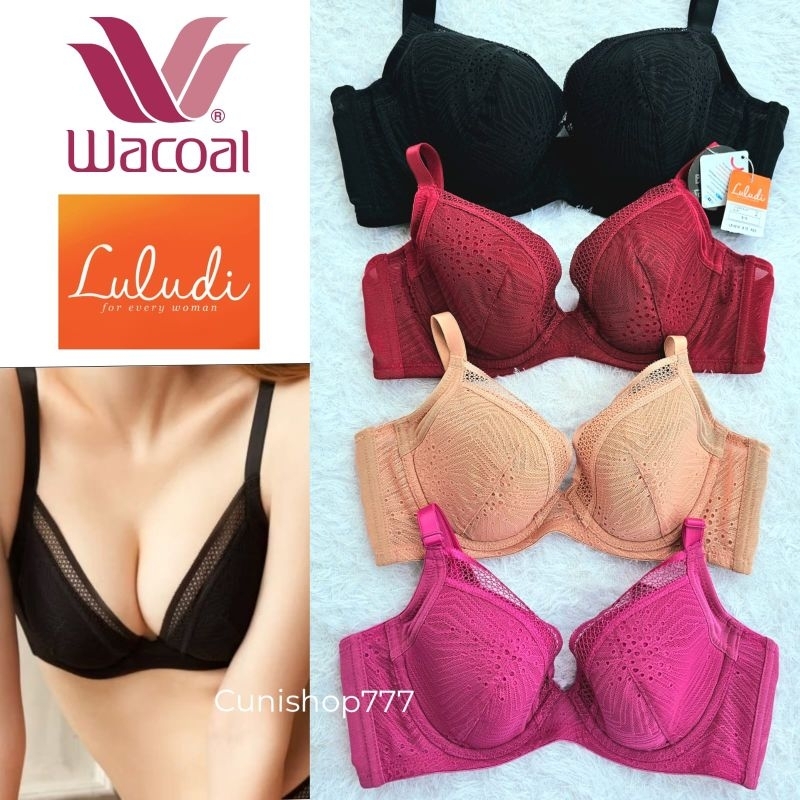 LULUDI BRA by WACOAL SEXY LACE WITH THIN โฟมลวดขนาด 34 36 38 40 ผู้หญิง BH LB 4216 k21bb Lp4216 k189