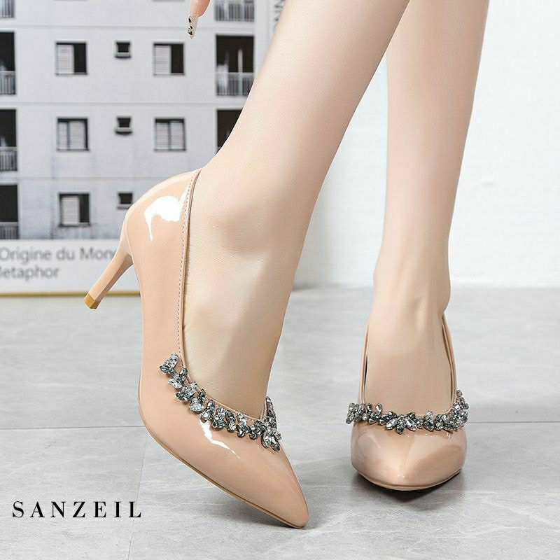 15502 รุ่นล่าสุดนําเข้ารองเท้าส้นสูงผู้หญิง