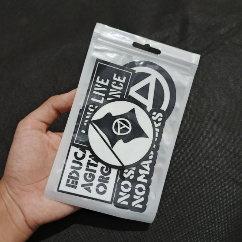 สติ๊กเกอร์ไวนิล Rebellion กันน้ํา Anarchy Activist