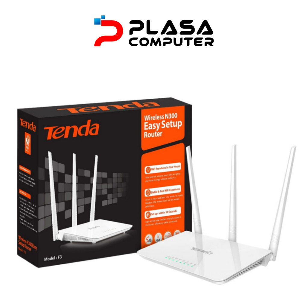 เราเตอร์ Tenda F3 300Mbps - เราเตอร์ไร้สาย Tenda F3 N300 300Mbps