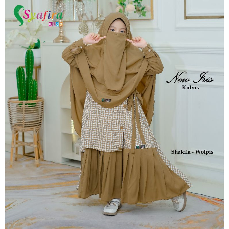 ใหม่ iris "Shakila" Syari Gamis สําหรับสาววัยรุ่นและผู้ใหญ่โดย syafira kids