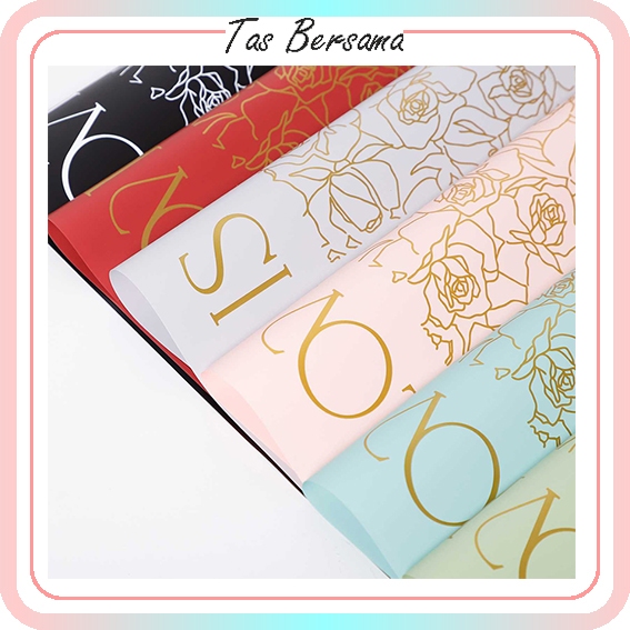 MAWAR (1 PACK CONTAINS 20 แผ่น) Pastel Rose Flower Bouquet Paper Cellophane Paper Bouquet KB6165