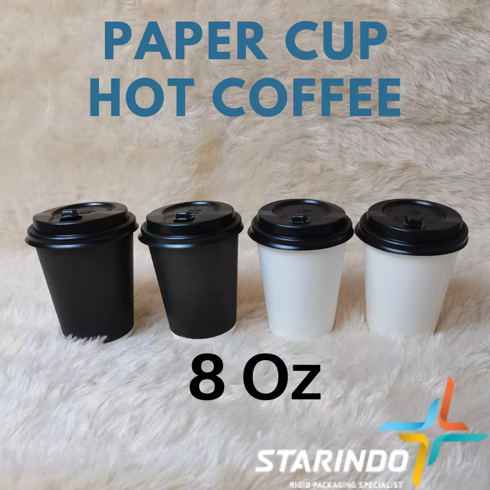 Starindo 8 Oz Coffee Tea Cup / Paper Cup Hot Coffee Tea 8oz