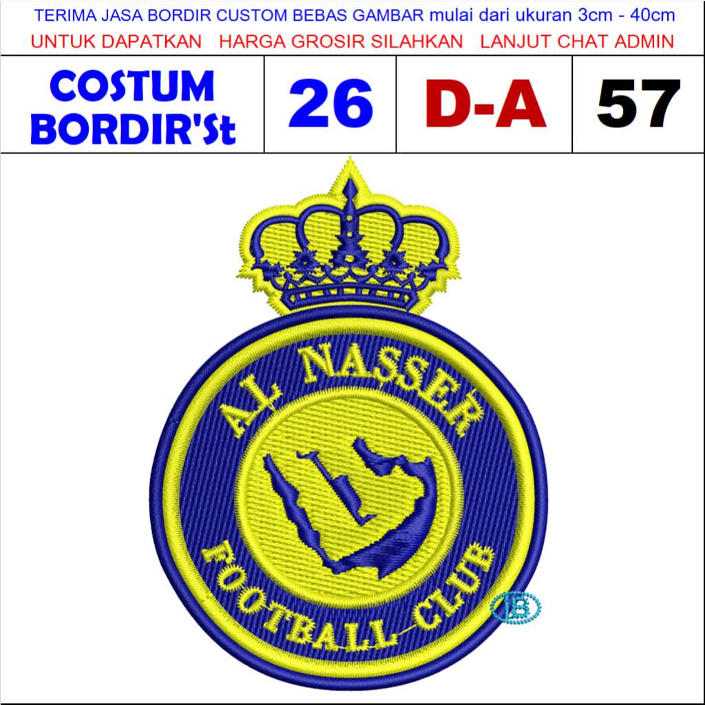 DA57 AL-NASSER ARABIC LEAGUE FOOTBALL CLUB โลโก้ EMBROIDERY PATCH - CUSTOM OMBROIDERYST TESTIM