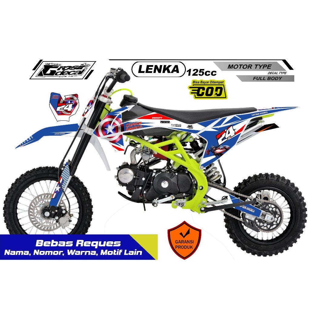 LEAKA / SYMOTOS / RFZ 125cc สติ๊กเกอร์เส้นทางขนาดเล็กเต็มตัวขอฟรี