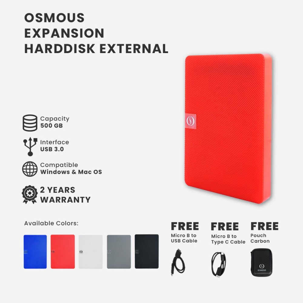 Osmous Expansion External HDD Hard Disk 320 GB, 500GB