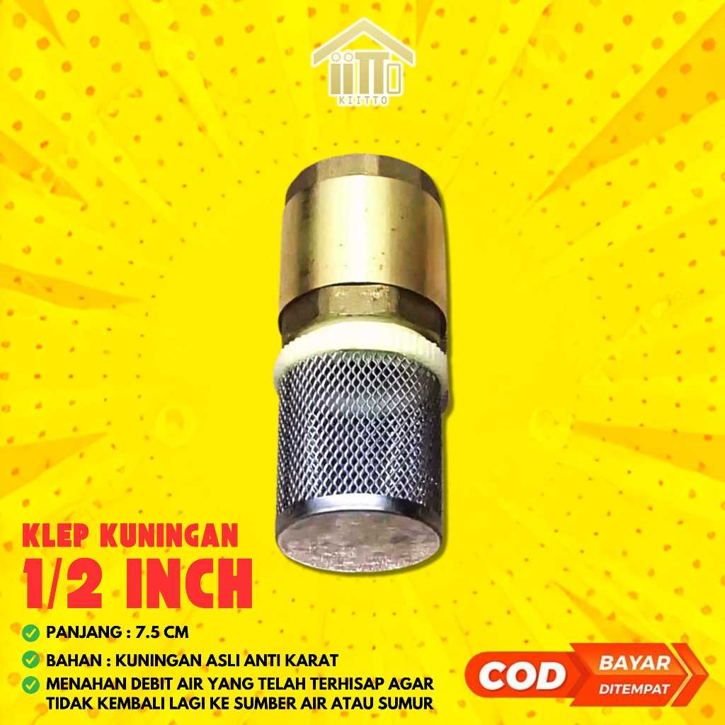 1/2 INCH BRASS FOOT VALVE / 1/2 INCH BRASS BOTTOM FILTER / 1/2 INCH BRASS วาล์ว FOOT VALVE / 1/2" IN