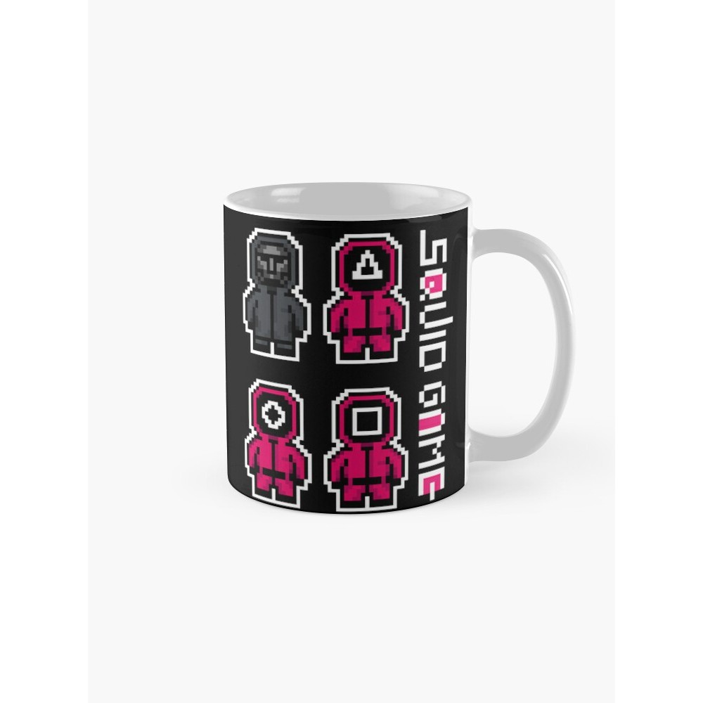 เกมปลาหมึก Pixel Art แก้วกาแฟ