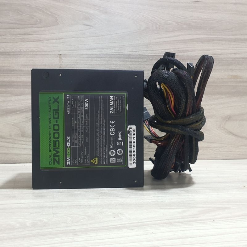 PSU ZALMAN DUAL FORWARD POWER SUPPLY ZM500-GLX 500WATT 80+