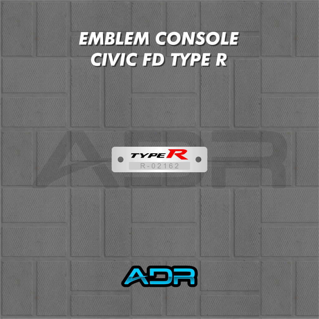 Honda Civic FD FD1 FD2 FD2R Type R Mugen RR รู้สึกช้อนคอนโซลสัญลักษณ์