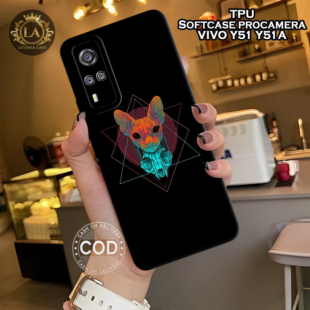 HP เคส Vivo Y51 / Y51a ล่าสุด - เคส Leviora - เคสแฟชั่นสีดํา - เคส Vivo Y51 / Y51a Softcase - เคสกล้
