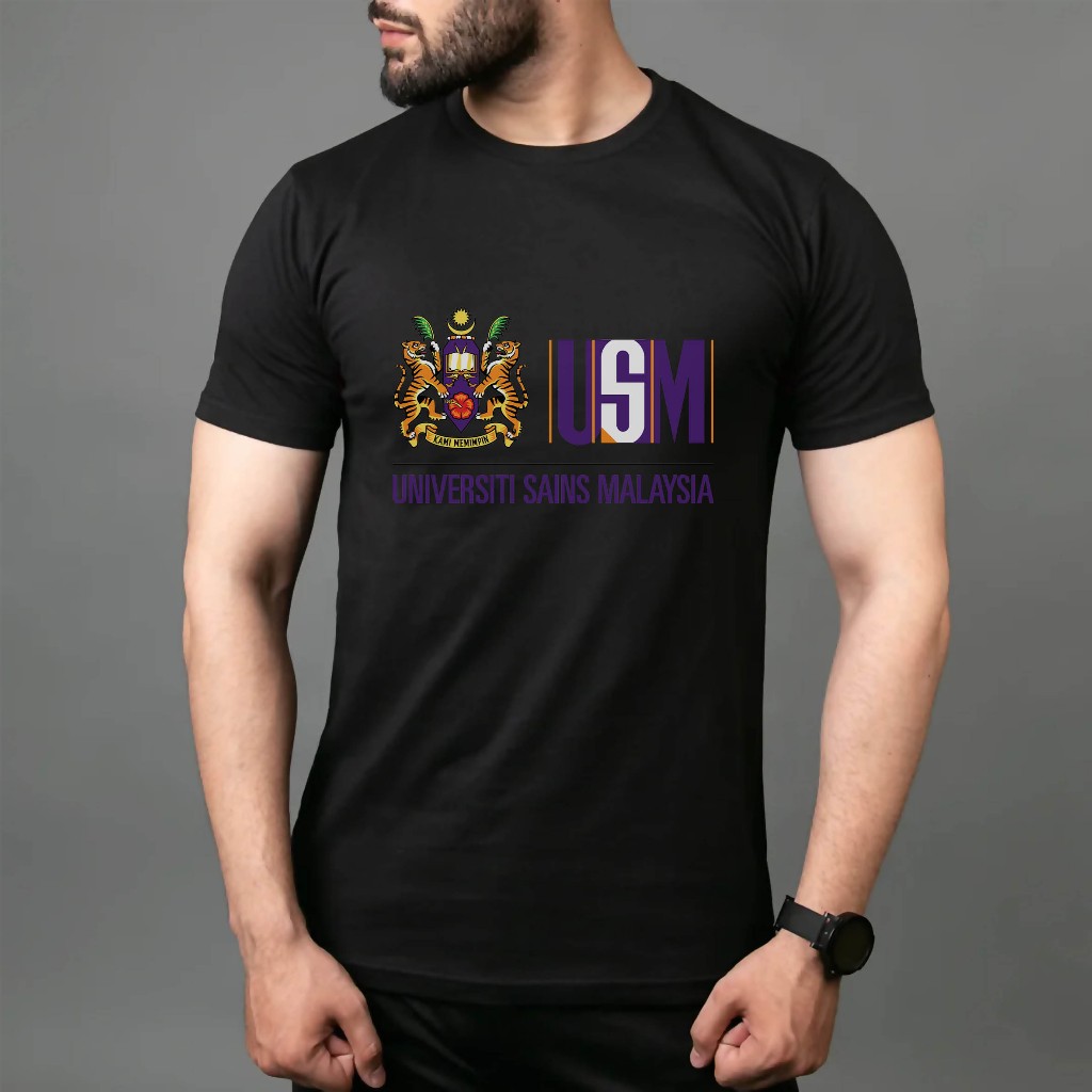 USM University of Science Malaysia เสื้อยืดผ้าฝ้ายพรีเมี่ยม แขนสั้น เสื้อผ้า