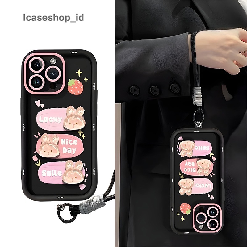 GANTUNGAN SS1071 SILICON COVER RABBIT STRAWBERRY COMPATIBLE สําหรับ XIAOMI REDMI A1 A2 A3 8 8A 9 9A 