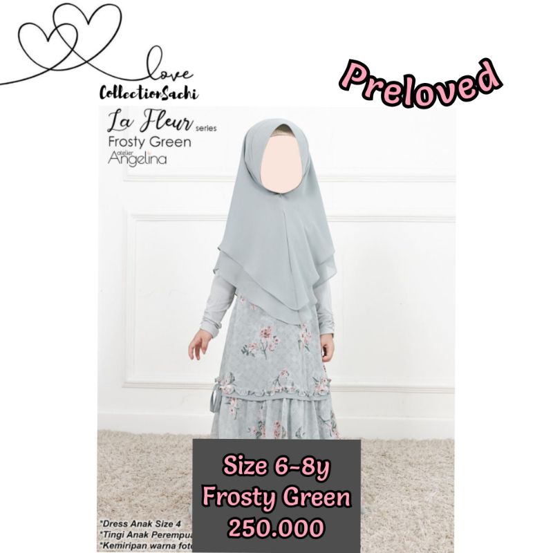Preloved Little La Fleur Frosty Green 6-8y Atelier Angelina