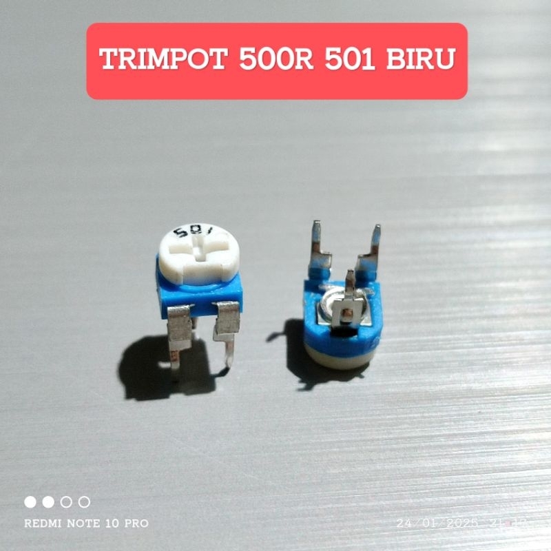 Trimpot 500r ohm 501 Trimpot, ตัวต้านทานแนวตั้งของทริมเมอร์ (VR)