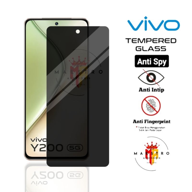 กระจกนิรภัยป้องกัน Spy Vivo Y200 5G Y200 4G Y100 5G Y100 4G T1 Pro T1 5G T1 4G