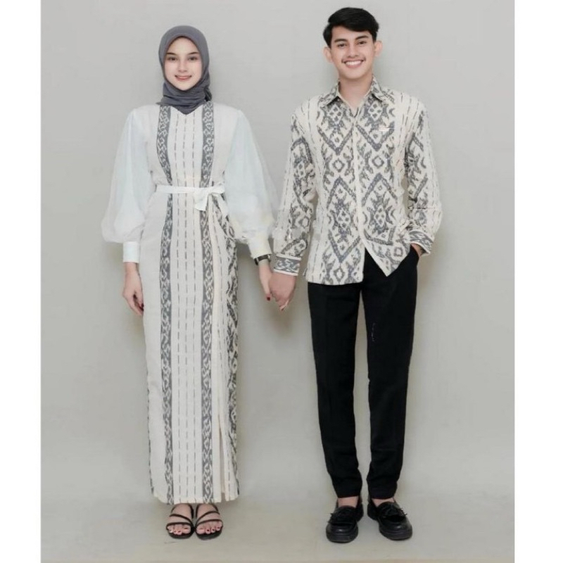 COUPLE WOVEN CLOTHES (PADMA COUPLE BROKEN WHITE) VIRAL OUTFIT