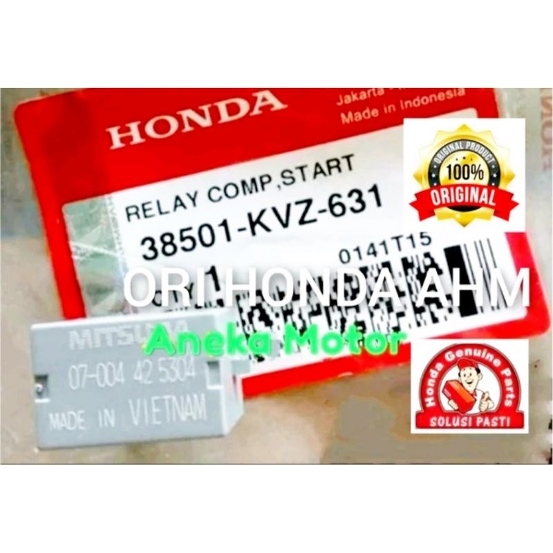 38501 KVZ 631 AHM รีเลย์คอมสตาร์ท Honda CBR 250 Sonic 150 Cb 150R CBR 150R Spacy Fi Scoopy eSP Supra