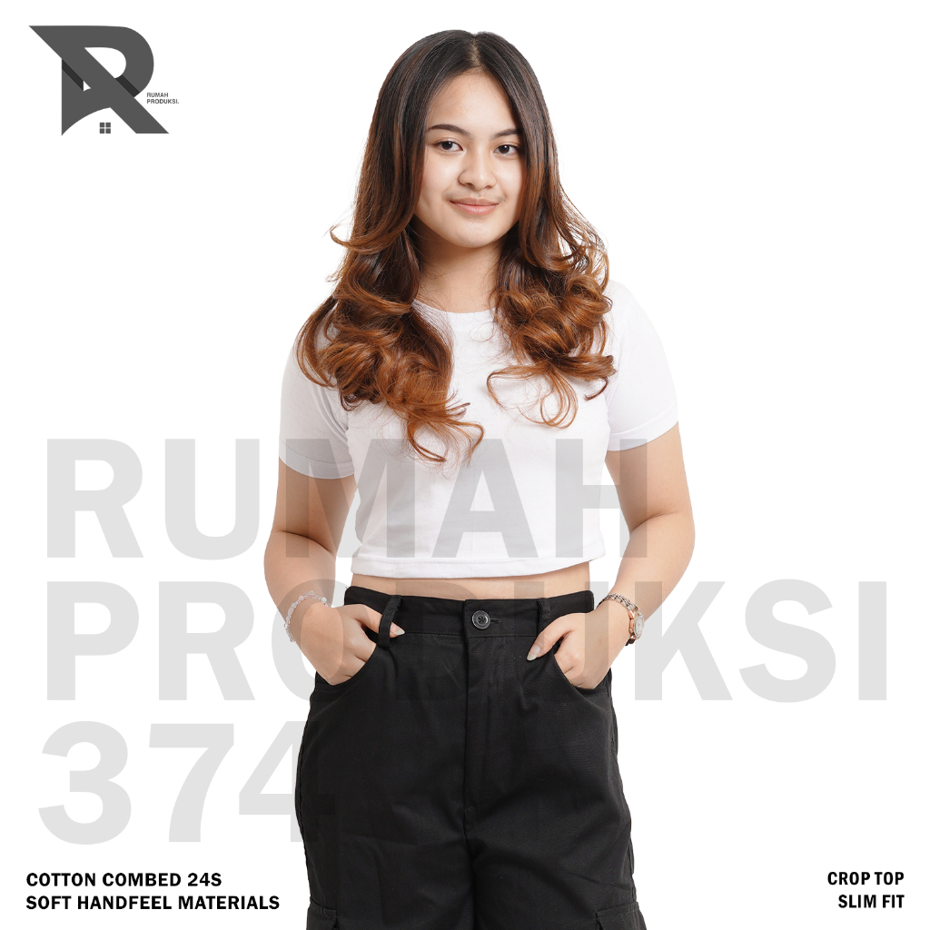 เสื้อครอป BASIC สีขาว PLAIN | CROPTOP สีขาว | CROPTOP Y2K | เสื้อครอป TEE SLIMFIT | GRUNGE GRUNGE GR