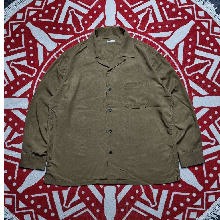 KEMEJA GU เสื้อเชิ้ตแขนยาวคอปกเปิด