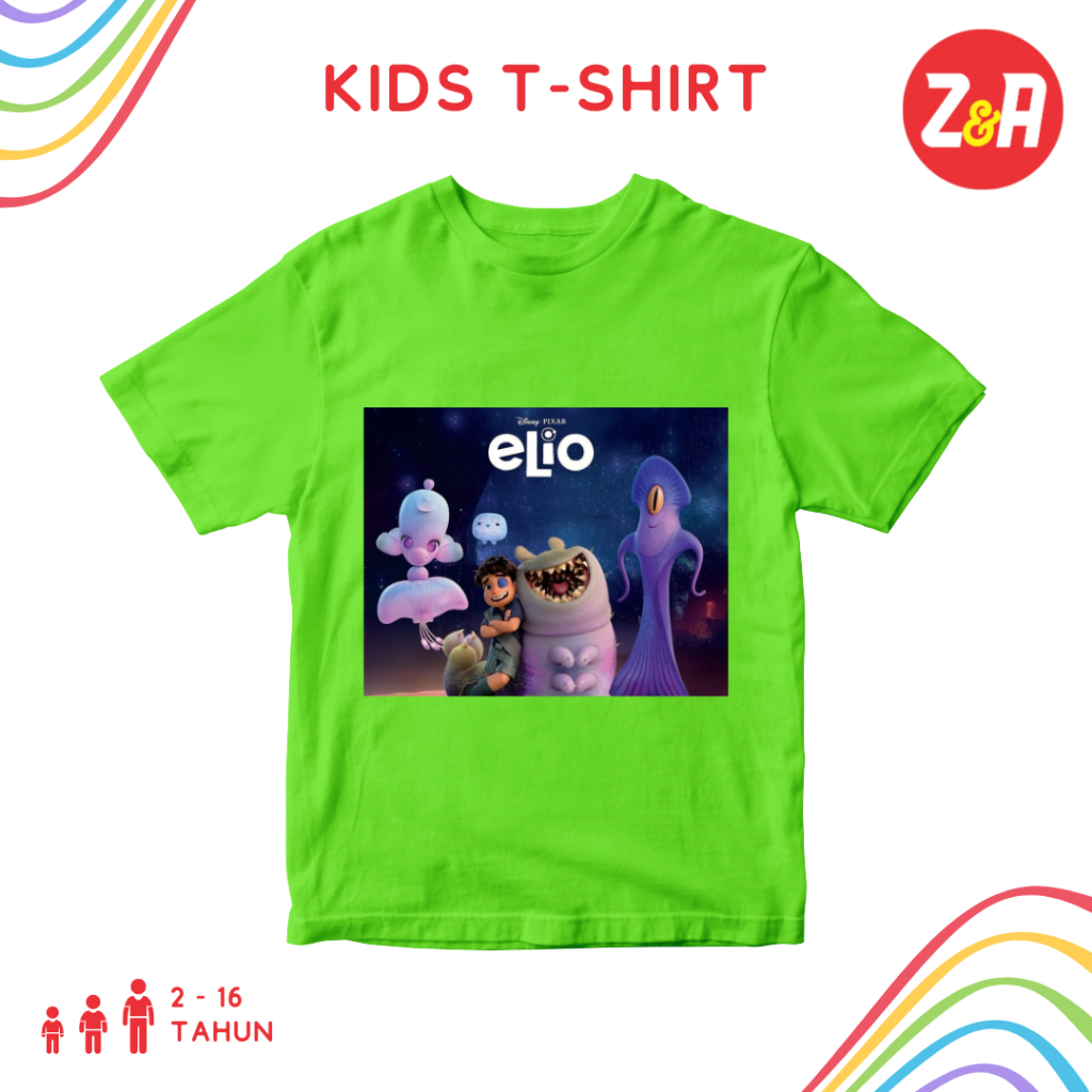 เสื้อยืดเด็ก ELIO | Disney Elio เสื้อท็อปเด็กลายการ์ตูน | เสื้อยืดสําหรับเด็กชายและเด็กหญิงอายุ 2 ถึ