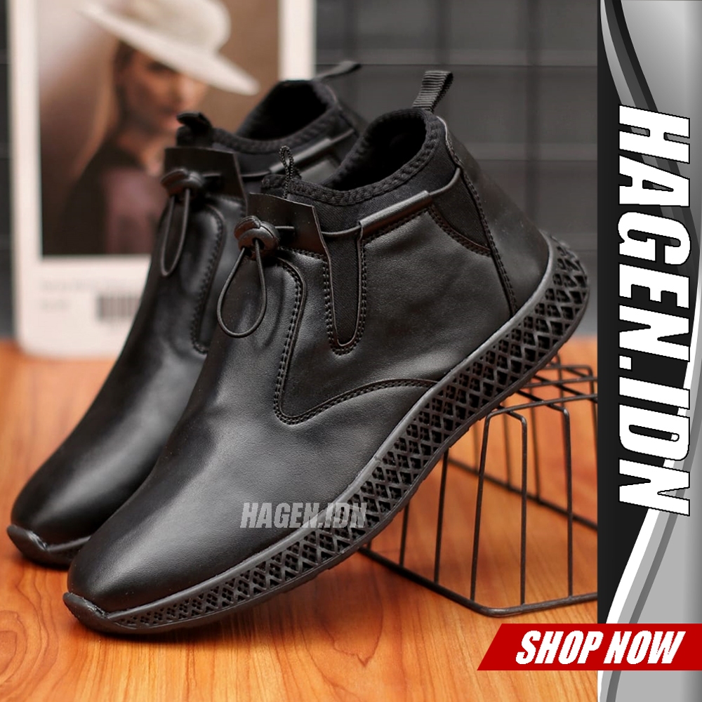 HGN Gyutaro รองเท้าโลฟเฟอร์สีดําลําลองผู้ชาย