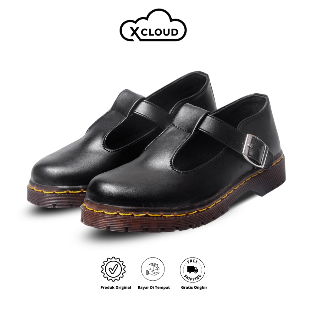Xcloud x Lp Docmart Womens Slip-On Casual Korean Style Shoes KYRA Black