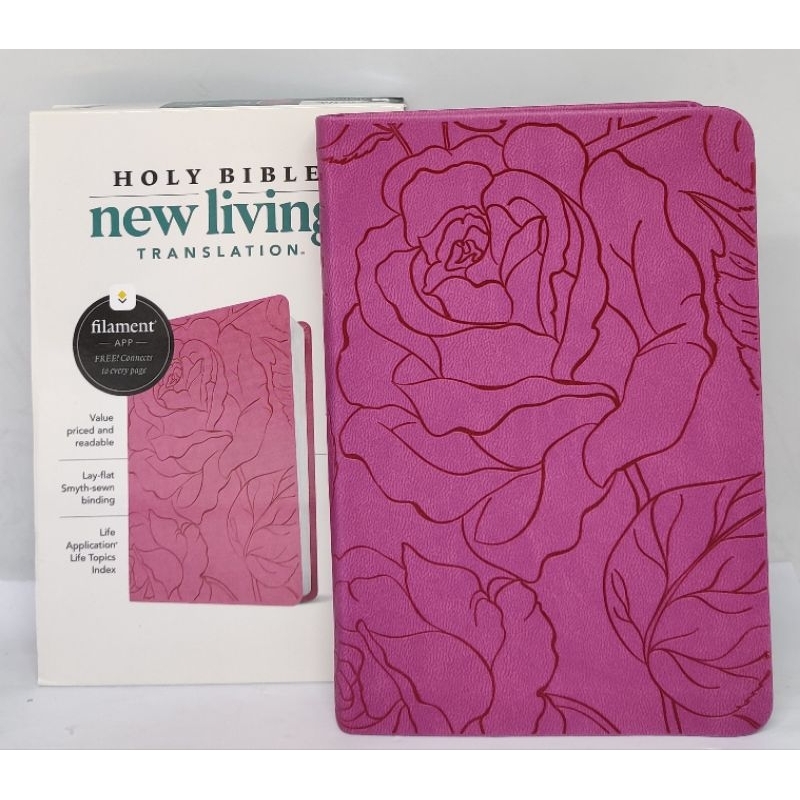 HOLY BIBLE NLT PREMIUM VALUE ขนาดกะทัดรัด สีชมพู