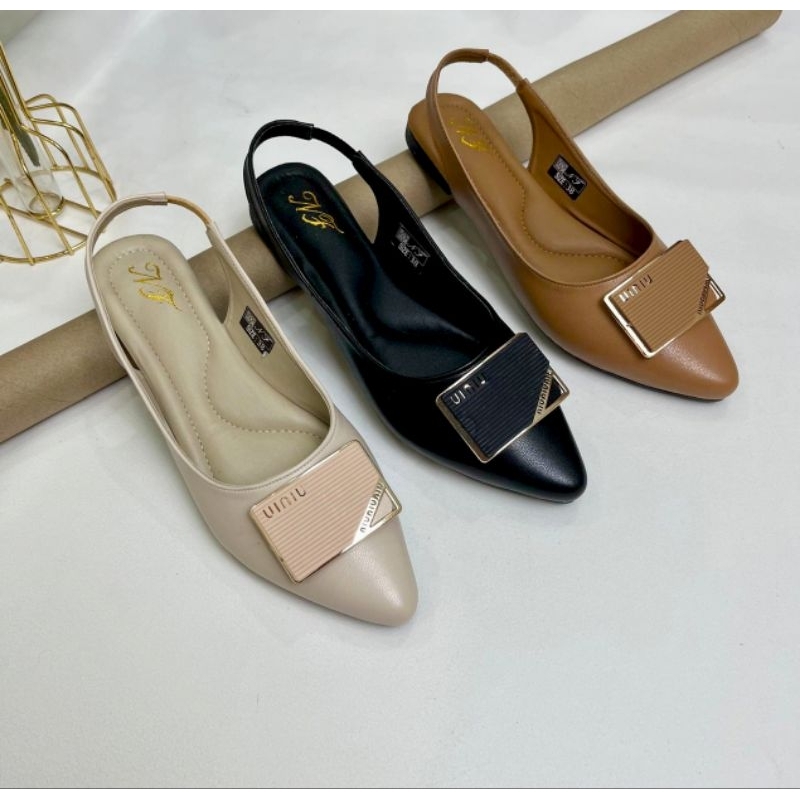 NFshoes Flat Mules รองเท้าแตะล็อปผู้หญิง Lucy
