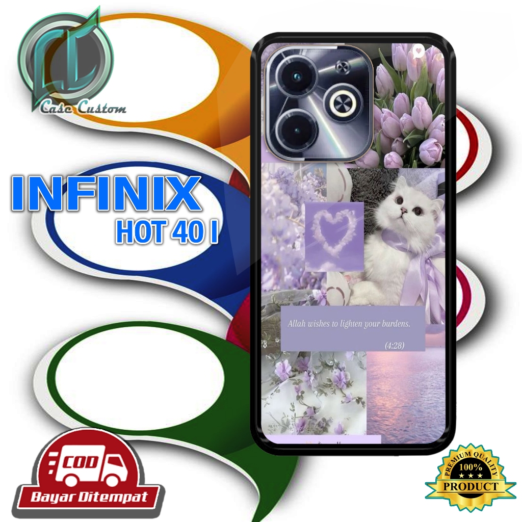 HP INFINIX HOT 40i สามารถใช้สําหรับโทรศัพท์ทุกประเภท ยัง _เคสเงาล่าสุด _เคสแบบกําหนดเอง_Hardcase 2D 