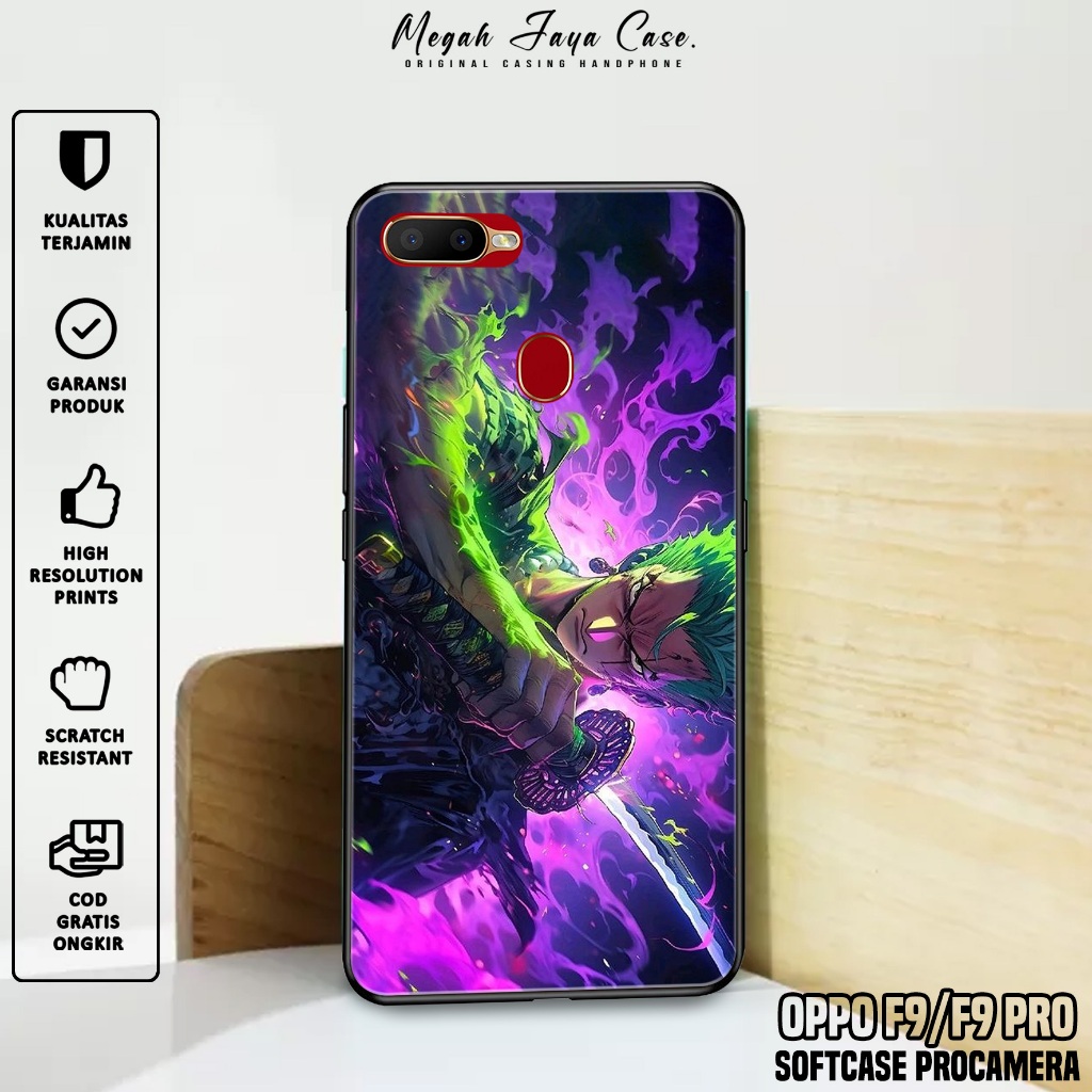 เคสโทรศัพท์ HP OPPO F9 / F9 PRO Softcase - OPPO F9 PRO / F9 Roronoa Zoro Motif - เคสโทรศัพท์ OPPO F9