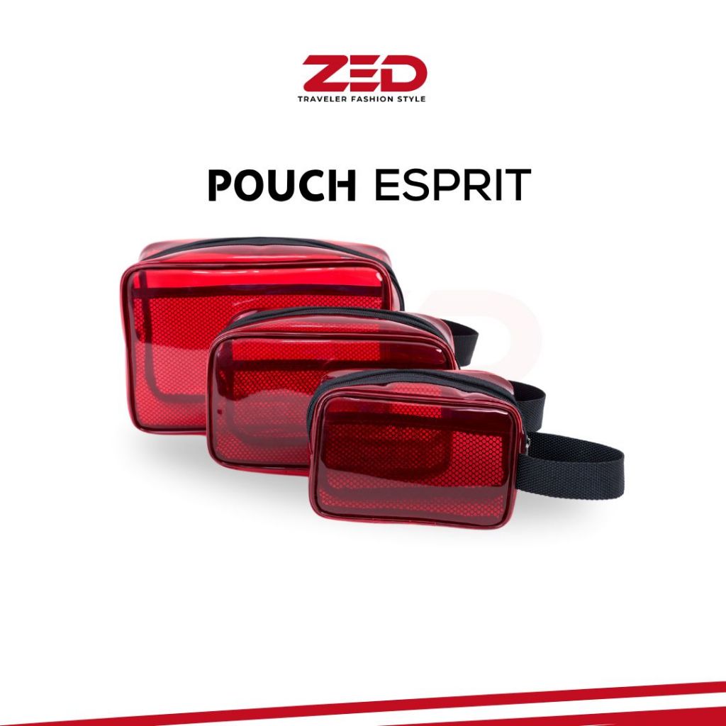 MERAH ZED กระเป๋าเดินทางอเนกประสงค์ Esprit กระเป๋ากันน้ําขนาดใหญ่สีแดง